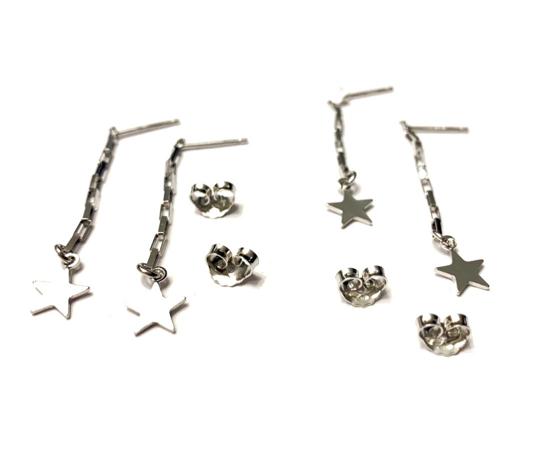 Catena allungata con stella (2 paia)