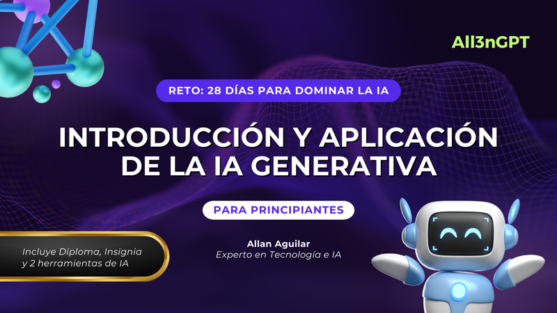 Banner promocional del taller 'Introducción y Aplicación de las Herramientas de IA para el Personal de Enfermería', organizado por All3nGPT. El evento será en vivo por Zoom el sábado 15 de febrero a las 11:00 AM, con una duración de 10 horas. La imagen presenta un fondo azul oscuro con un ícono 3D de una enfermera con uniforme azul y gorro con cruz médica.