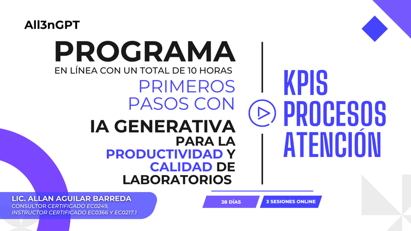 Banner promocional del Programa en Actualización en Tecnología para el Trabajador de la Salud, impartido en línea por el Lic. Allan Aguilar Barreda. 