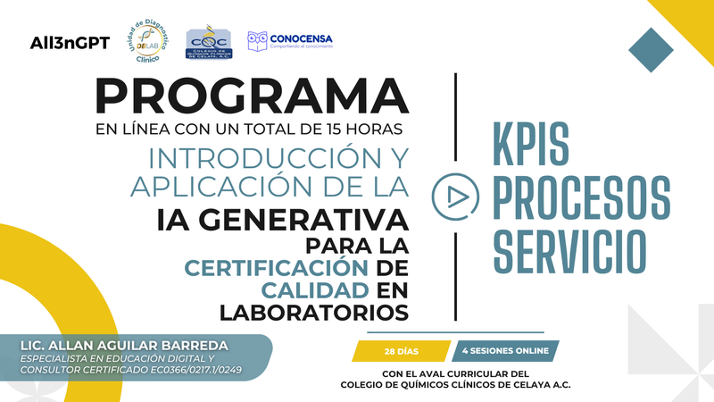 Banner promocional del Programa en Actualización en Tecnología para el Trabajador de la Salud, impartido en línea por el Lic. Allan Aguilar Barreda. 