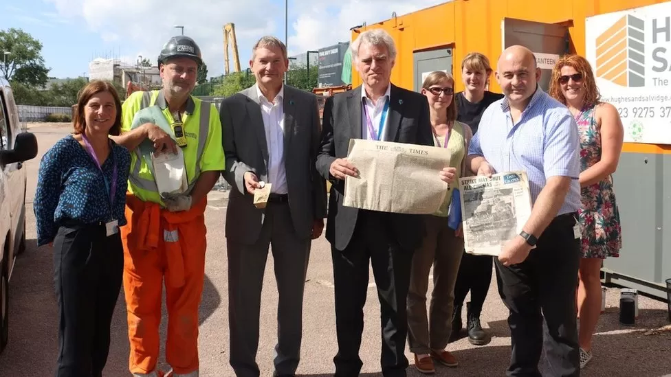 Time capsule from 1940s found under Portsmouth university building
