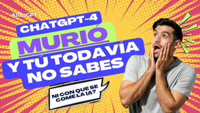 Imagen estilo cómic pop art con fondo amarillo y rojo, donde aparece un hombre sorprendido junto a un gran texto que dice: “ChatGPT-4 murió y tú todavía no sabes ni con qué se come la IA”. Diseño vibrante y llamativo ideal para generar impacto en una campaña sobre el impacto de la IA en la medicina y el cambio de paradigmas tecnológicos.