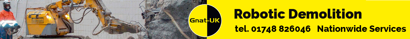GnatUK - Robotic Demolition - Concrete cutting