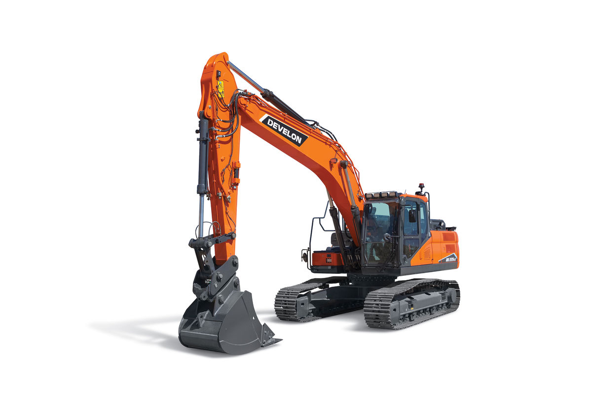 The DX225LC-7X is the first electronically controlled crawler excavator from DEVELON