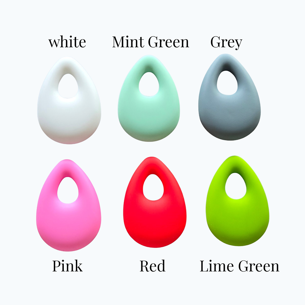 Thumbnail: Droplet Silicone and Fabric Chew Necklace Sensory Chewelry Fidget ADHD Autism