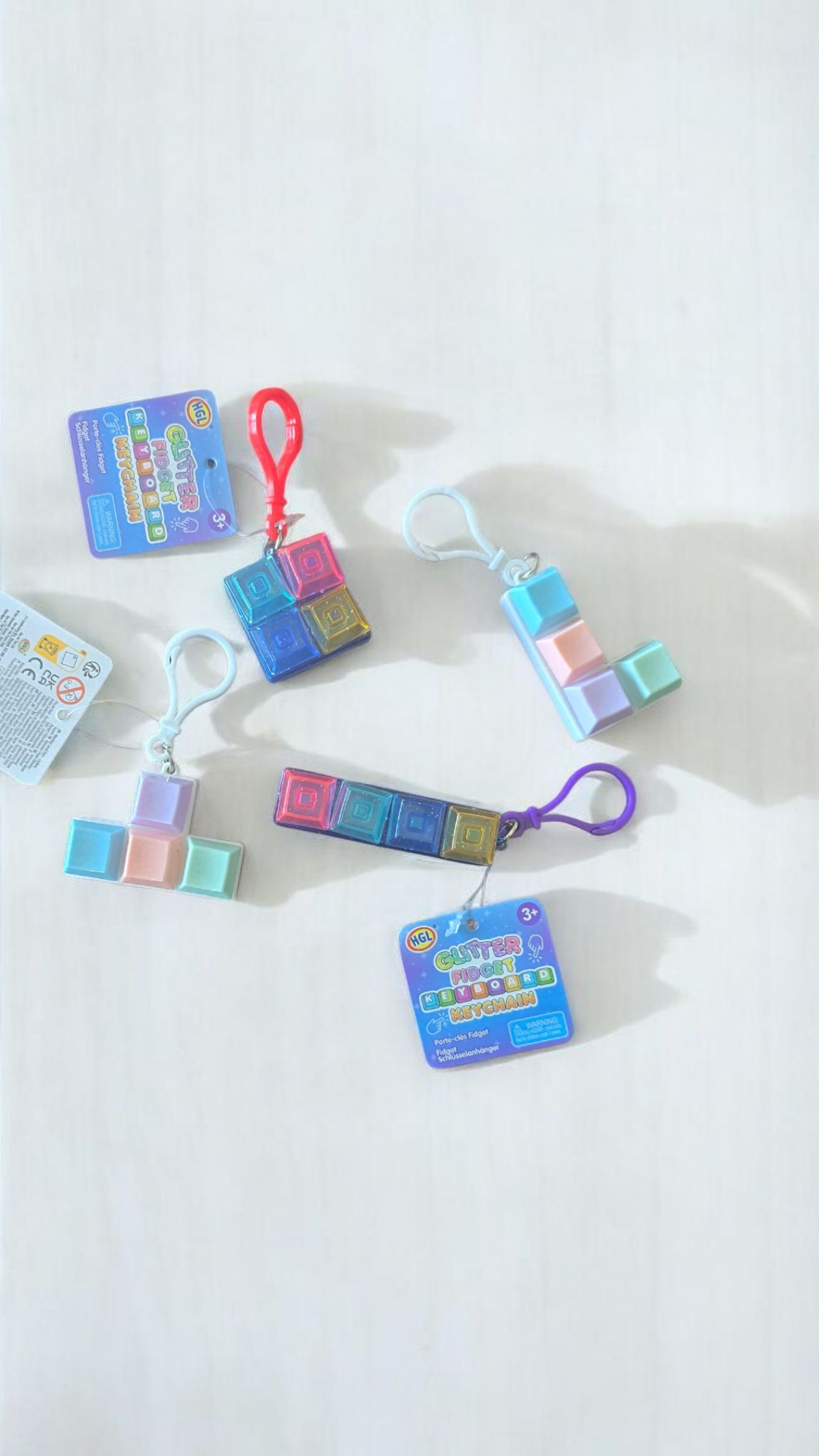 Fidget Keyboard Keyring  Lanyard Toy