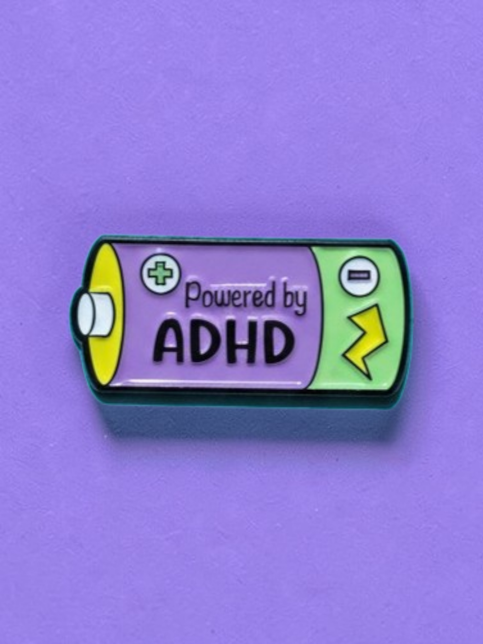 Powerd by ADHD Pin Badge