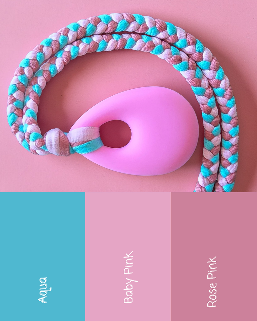 Thumbnail: Droplet Silicone and Fabric Chew Necklace Sensory Chewelry Fidget ADHD Autism