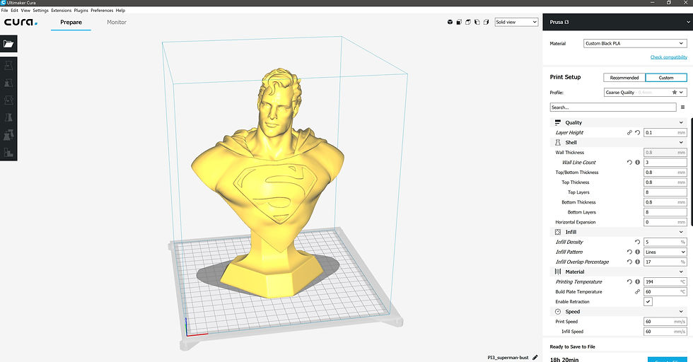Thumbnail: Superman Bust - 9.5" Tall
