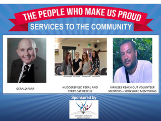 We were finalists in the Services to the Community Award in Kirklees.