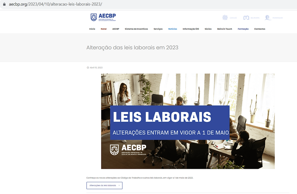 Website AECBP - news example (april 10, 2023)