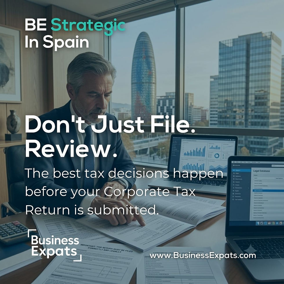 International founder reviewing Spanish Corporate Income Tax planning and cross-border business strategy