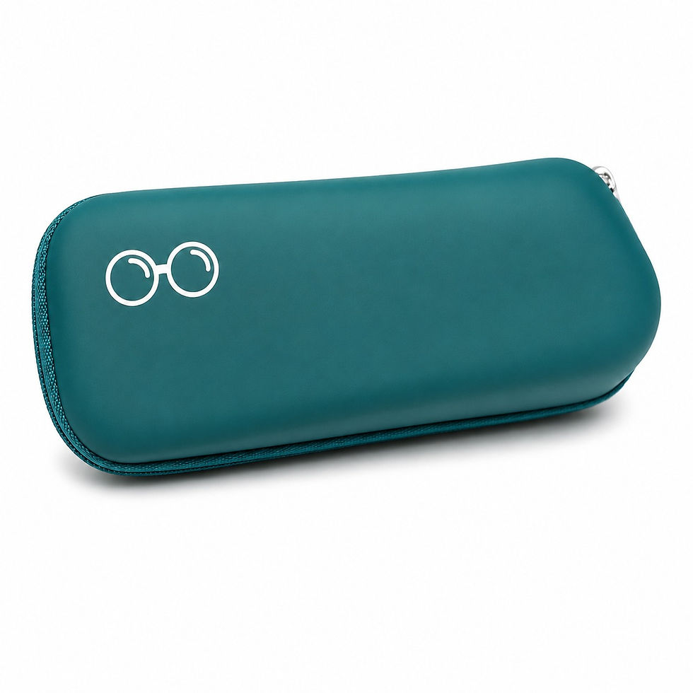 Estuche rígido color verde para gafas - Silens Laboratorio Óptico