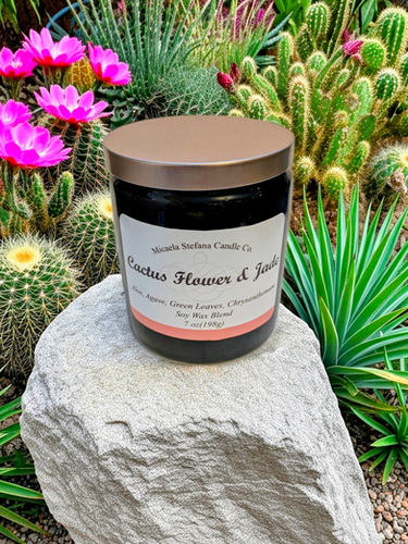 Cactus Flower & Jade Candle | Micaela Stefana Candle Co.