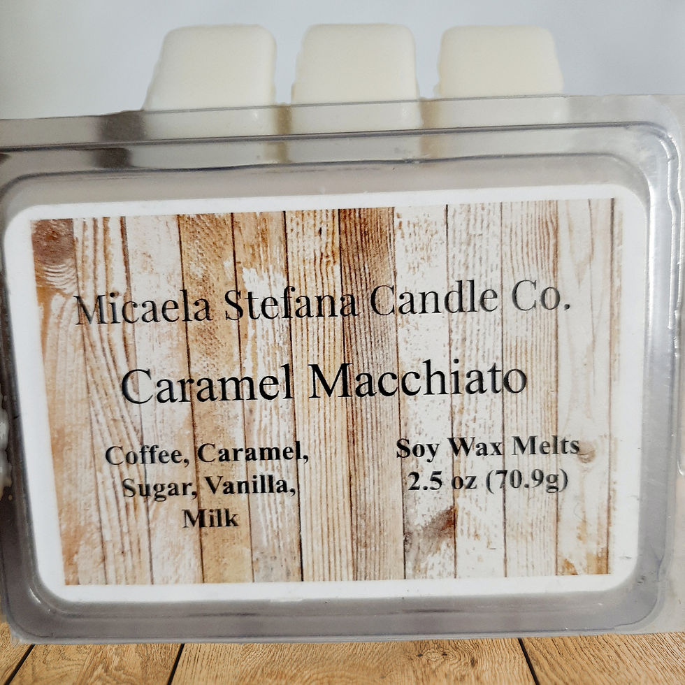 A six pack of Caramel Macchiato Soy Wax Melts.