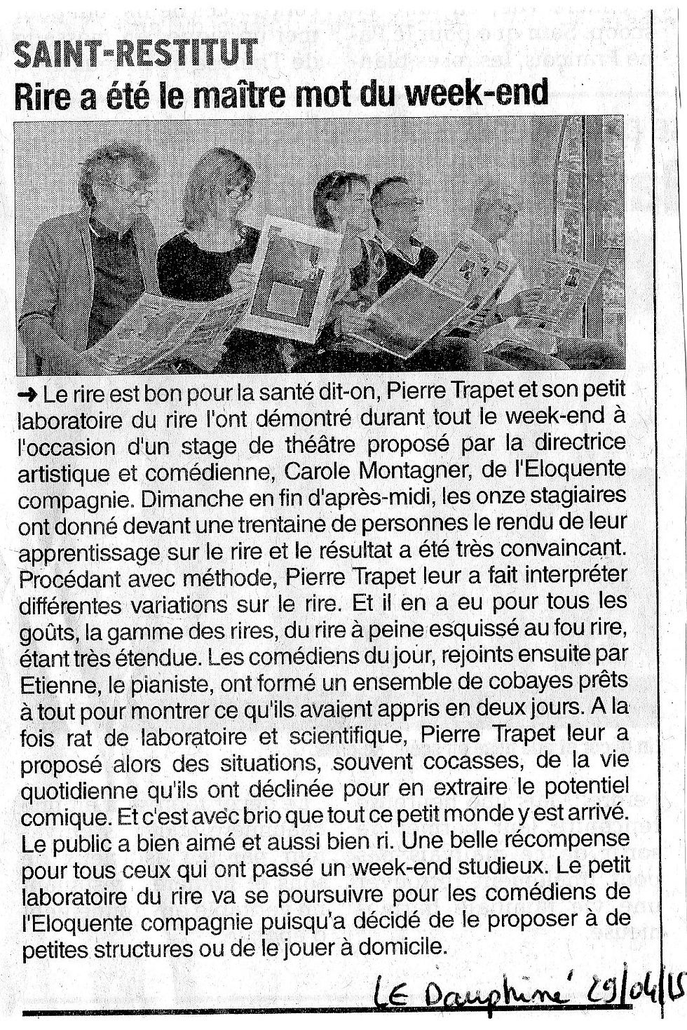 Le Dauphiné avril 15
