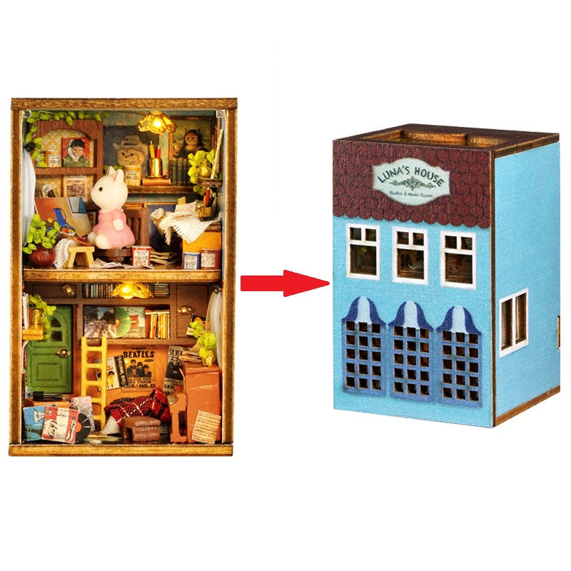 Miniaturbild: Mini Kaninchen Stadt Häuser Miniatur-Baukästen mit Möbeln Puppenhaus