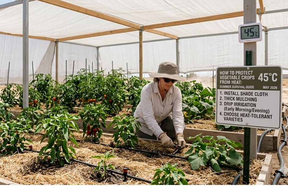 How to Protect Vegetable Crops from Heat: 45°C Summer Survival Guide for May 2026