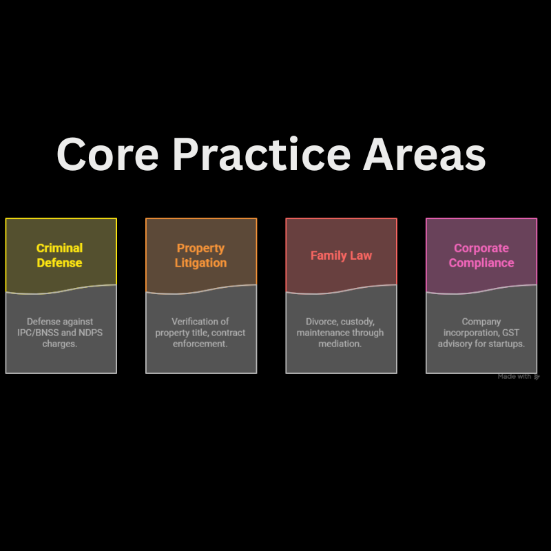 Core Practice Areas of Adv Puneet Thakur
