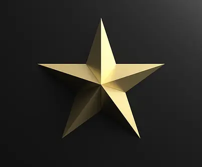 one-star-gold-color-sign-black-background-quality-golden-medal-concept-3d-illustration kop