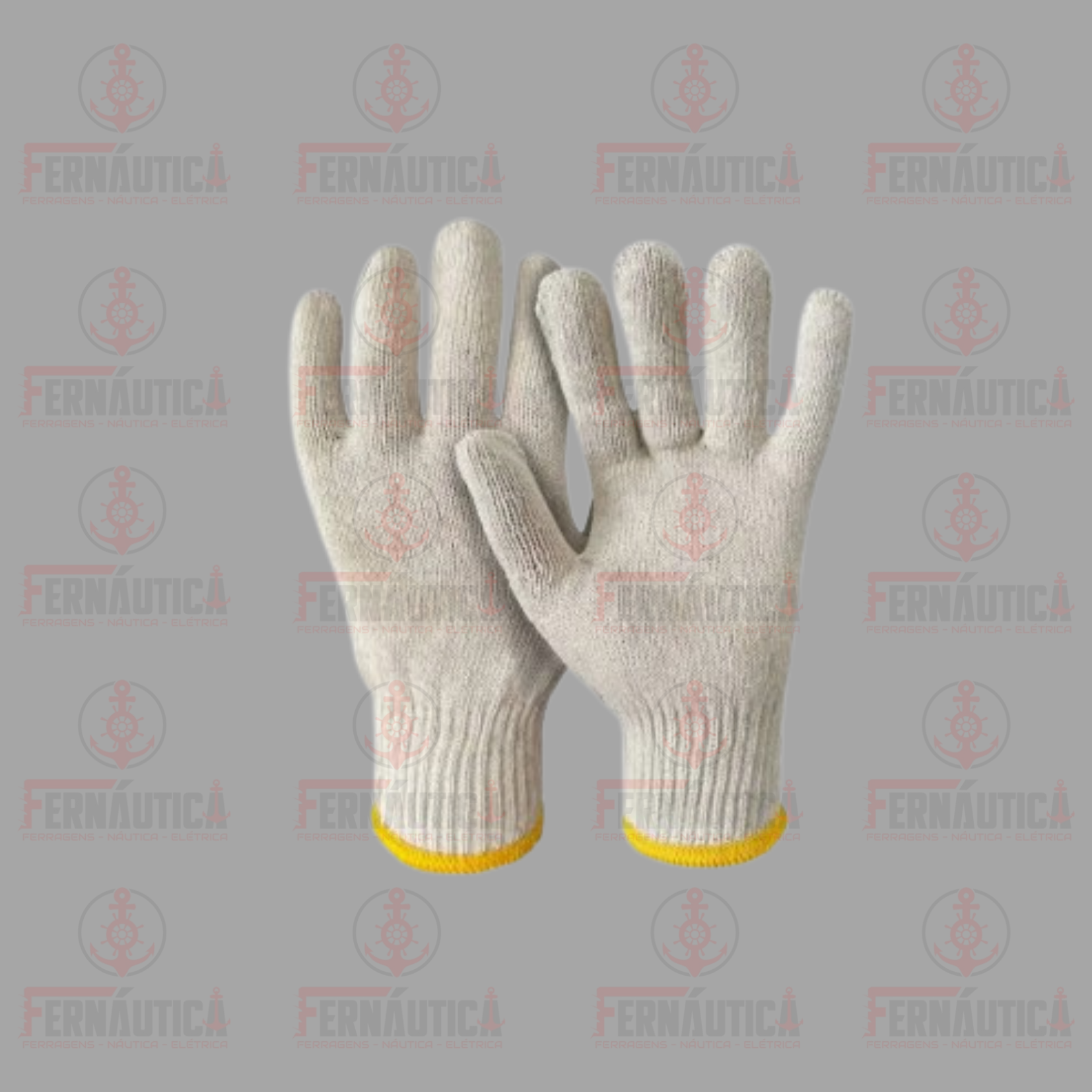 LUVA TRICOTADA SEM PIGMENTAÇÃO BRANCA
