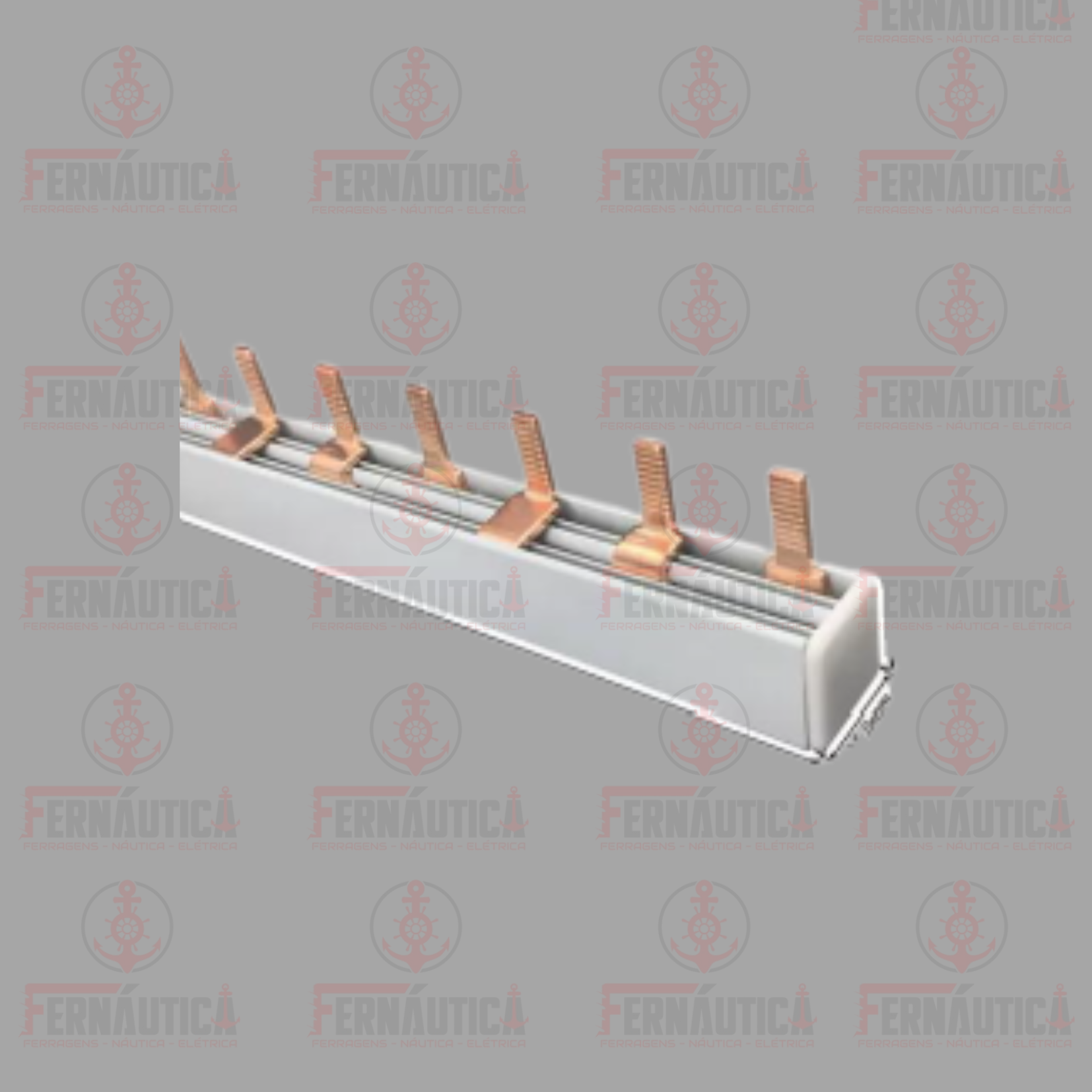 BARRAMENTO DE FASE – 63A 500Vac 12 PINOS / 2 POLOS