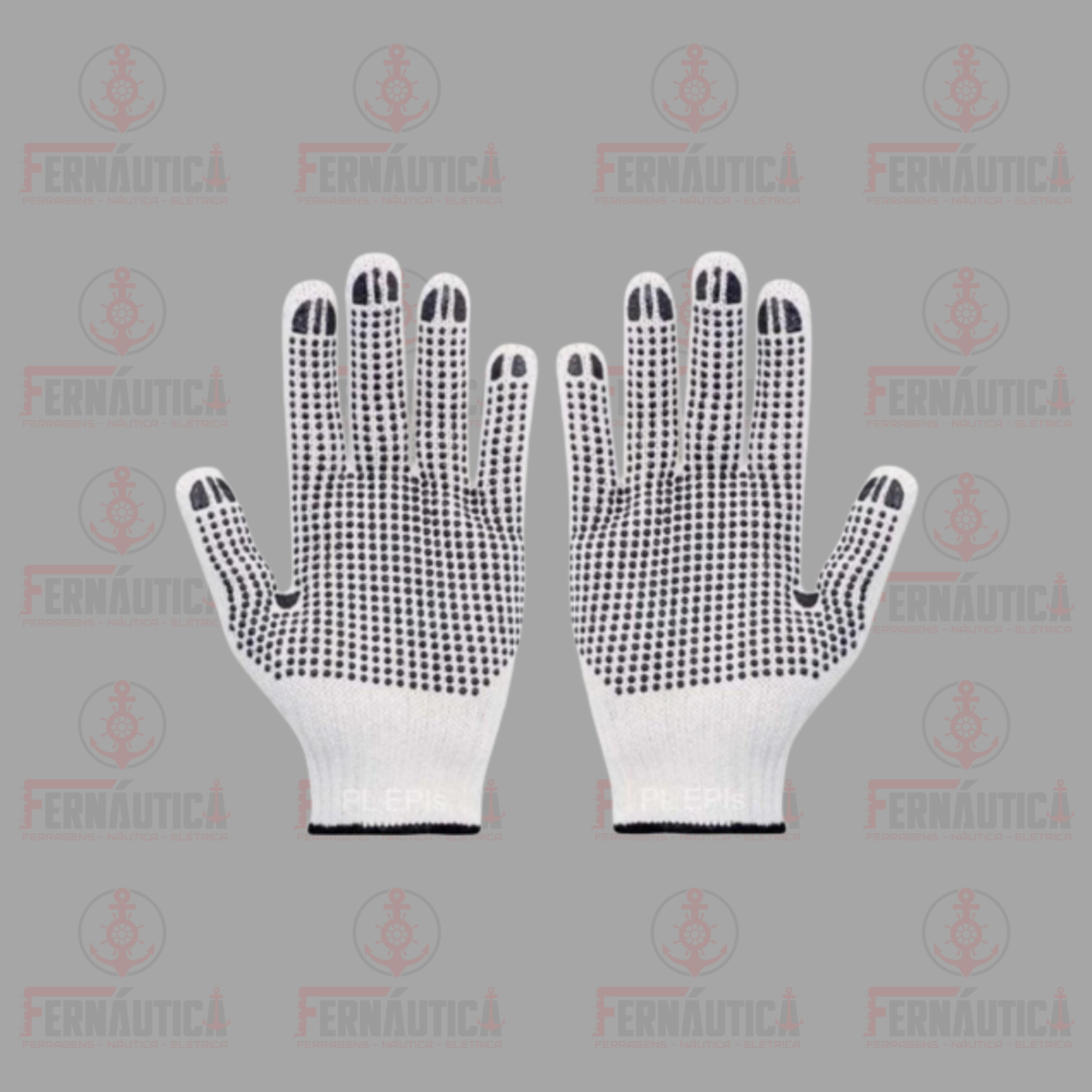 LUVA ALGODÃO PIGMENTADA BRANCA REFORÇADA