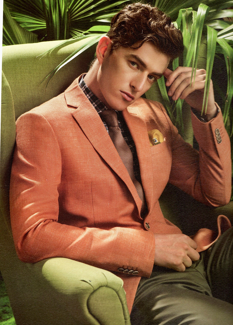 Orange Hopsack Sports Coat  655558