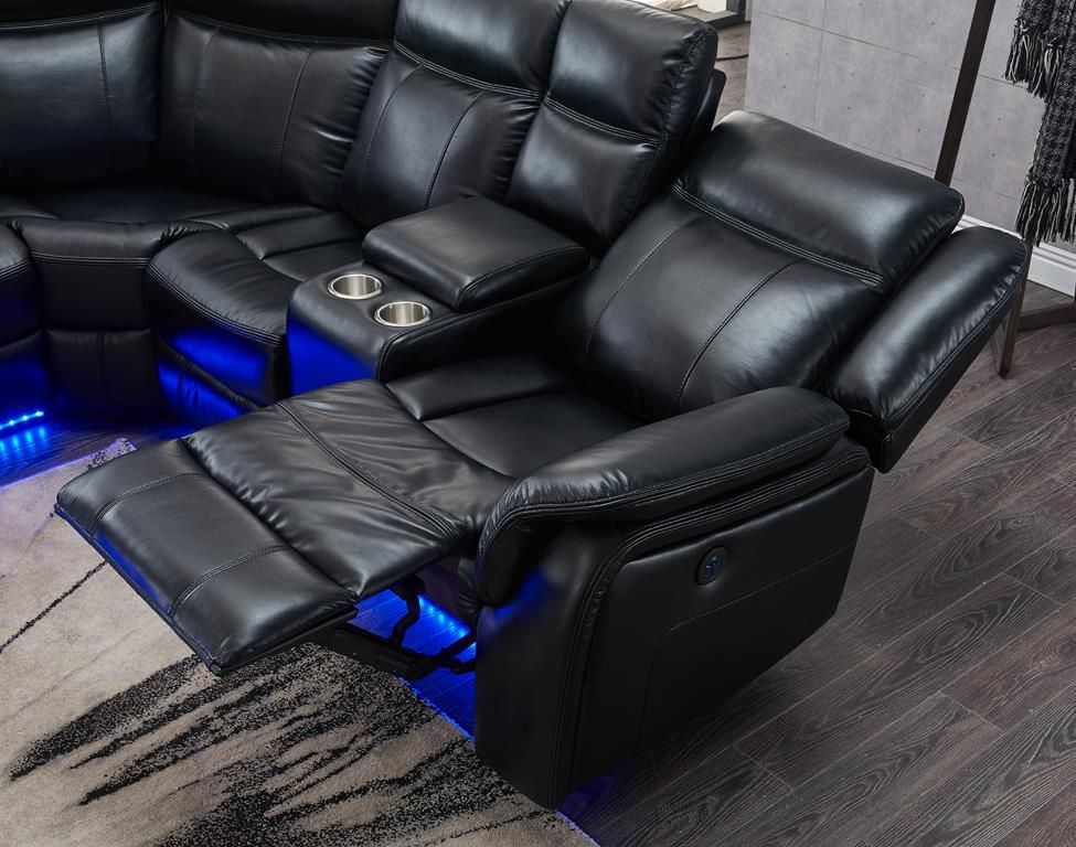 Thumbnail: Blanche White or Black Power Led Sectional