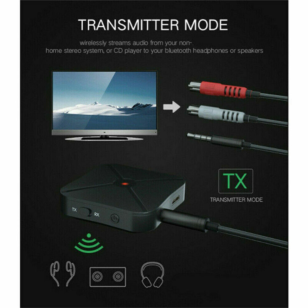 Thumbnail: 2in1 Bluetooth Audio Transceiver for TV and Stereo