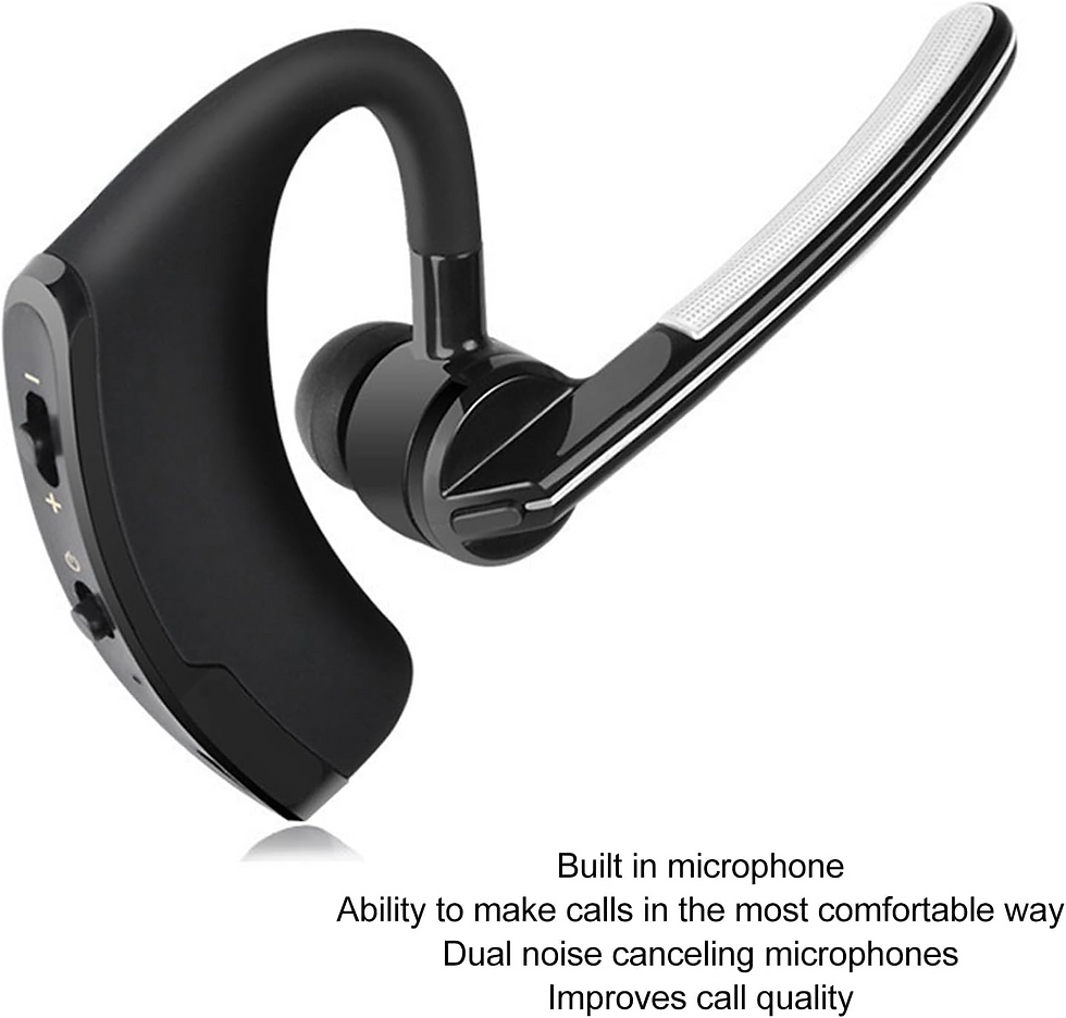 Thumbnail: Bluetooth Earpiece Wireless Headset Noise Cancelling Headphones Driver Trucker