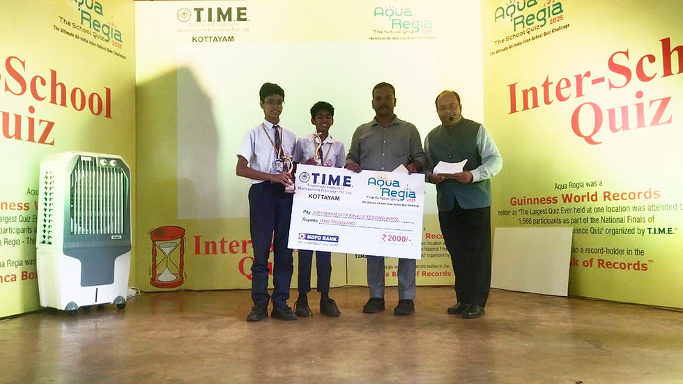 AQUA REGIA QUIZ COMPETITION – CITY LEVEL WINNERS