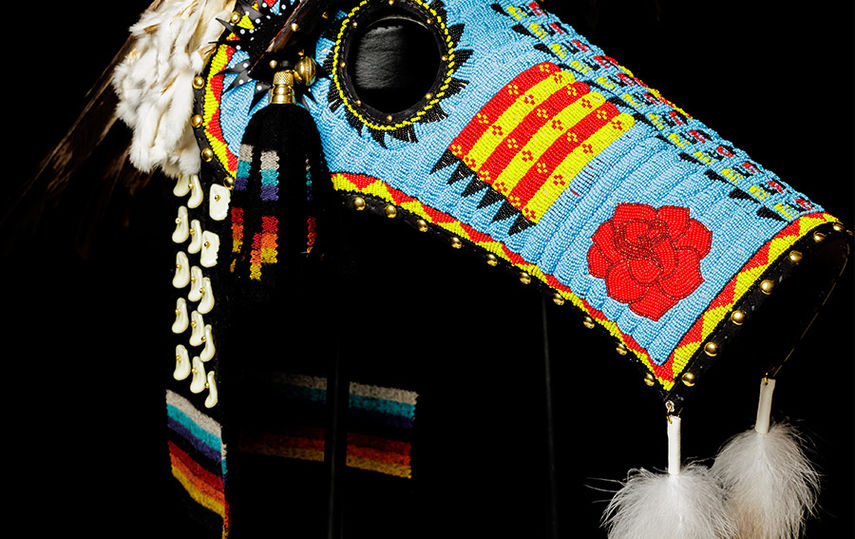 beaded horse headdress