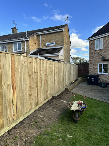 6 foot timber fence
