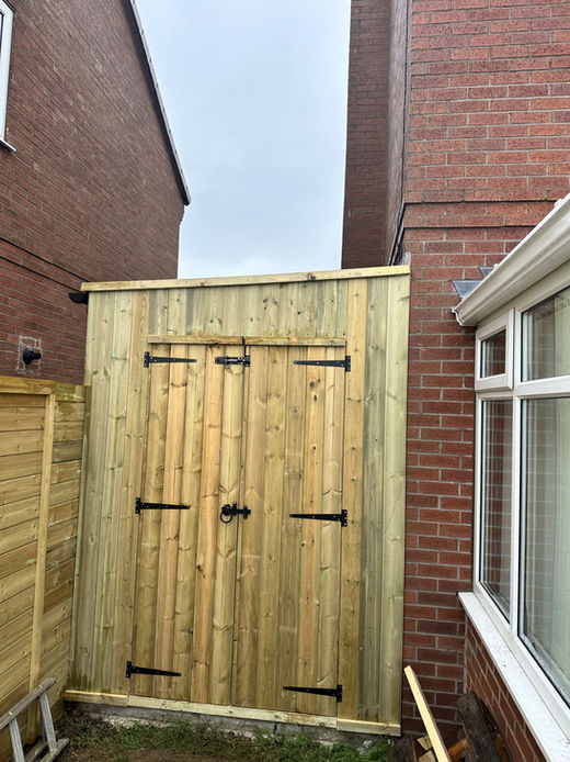 custom built large lean to storage shed