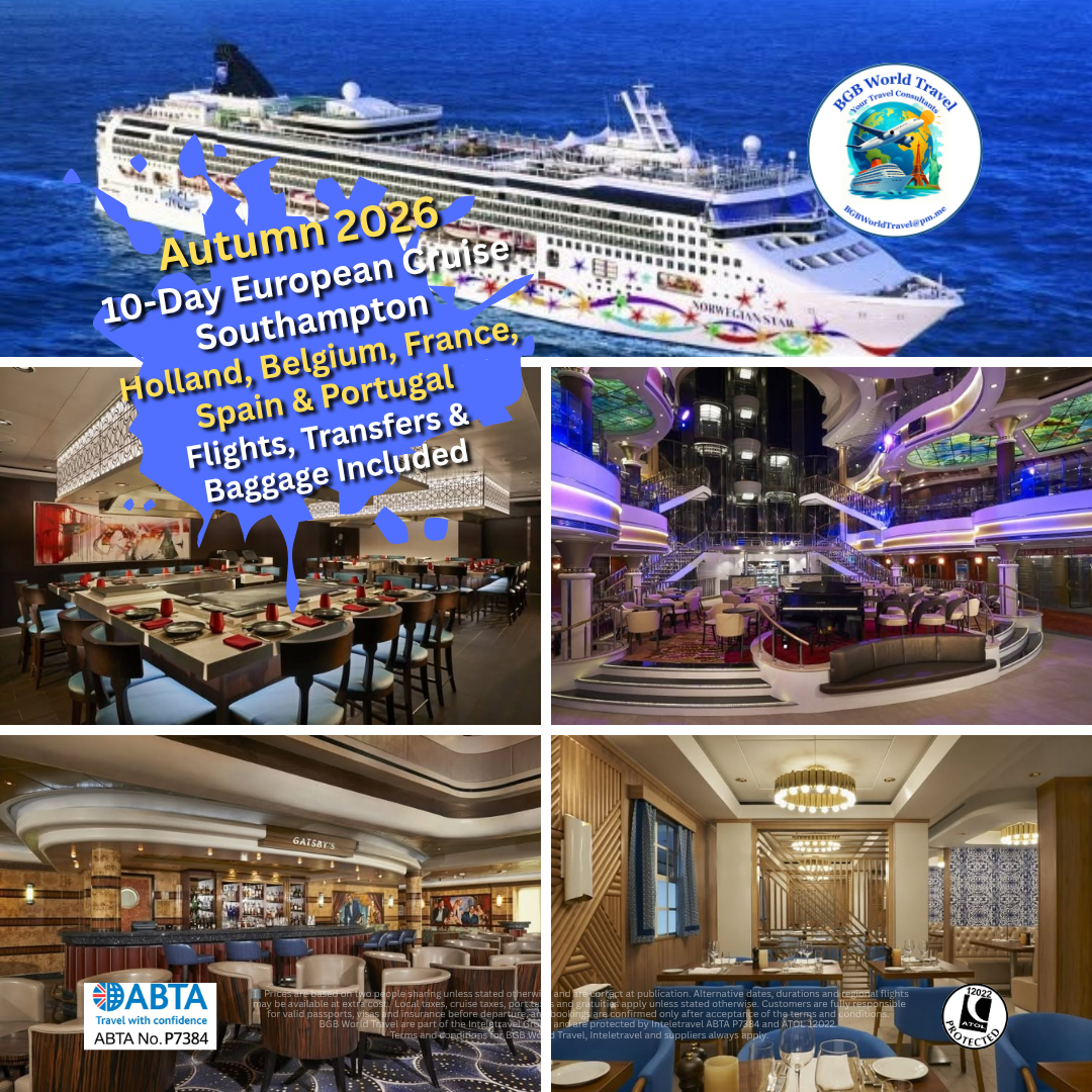 NCL European Cruise - 10 Day Cruise & 9 ports - September 2026 