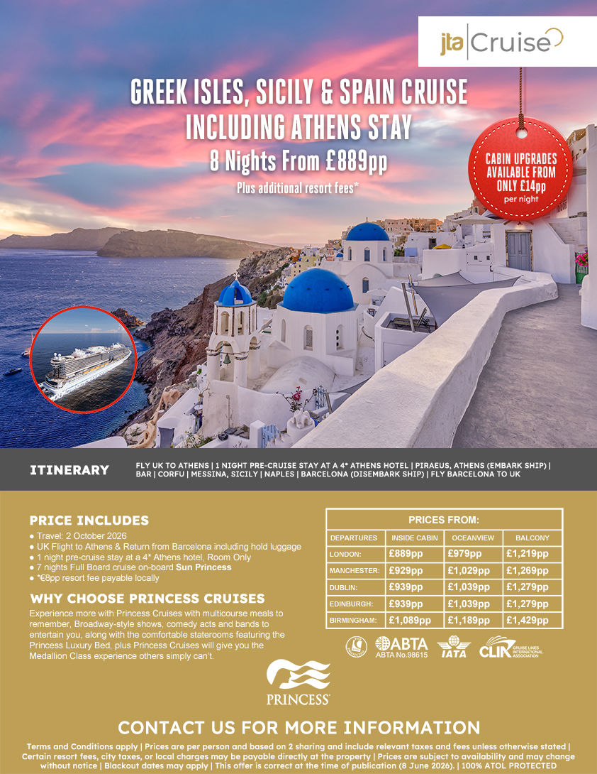 Thumbnail: Greek Isles, Sicily & Spain Cruise including Athens stay