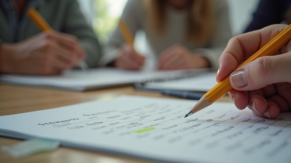 Close-up view of a community workshop with financial education materials