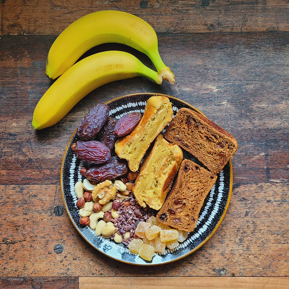 running nutrition strategy using whole foods and carbohydrate rich such as bananas and dates