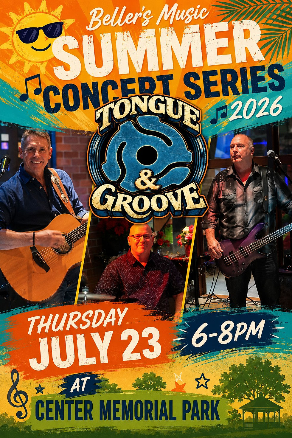 Free Concert in Center Memorial Park: Tongue & Groove