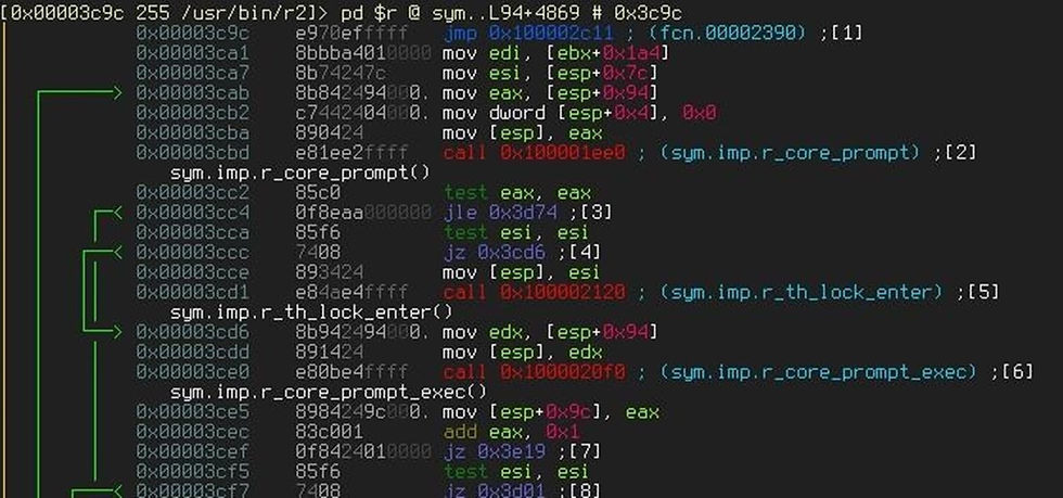 Reverse engineering in action with Radare2.