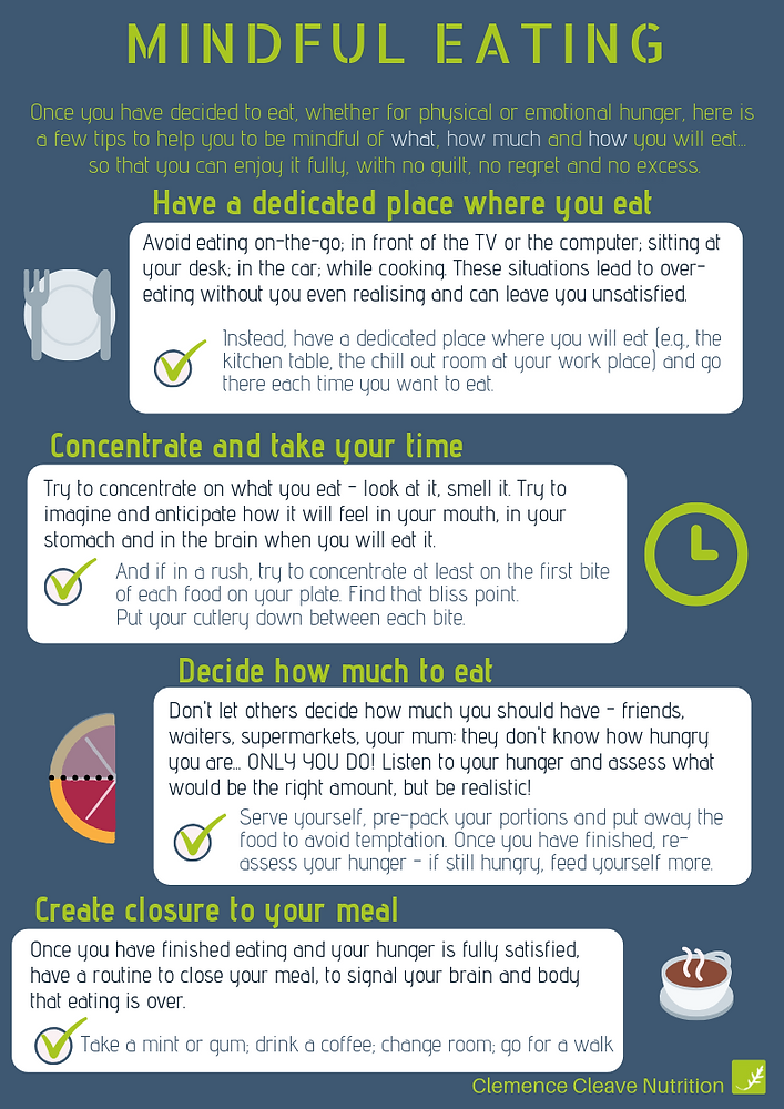 A few tips to mindful eating
