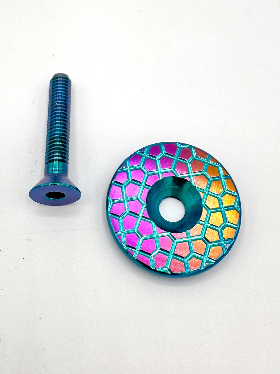 Thumbnail: Blaze Bicycles Titanium Stem Cap and Bolt