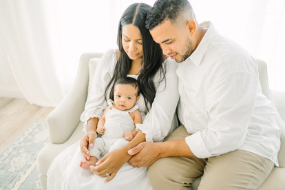 lifestyle newborn photography session in a studio Jacksonville, Florida