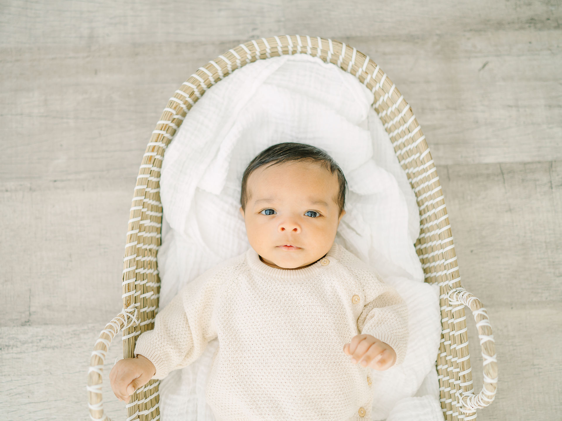lifestyle newborn photography session in a studio Jacksonville, Florida