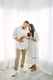 lifestyle newborn photography session in a studio Jacksonville, Florida