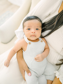 lifestyle newborn photography session in a studio Jacksonville, Florida