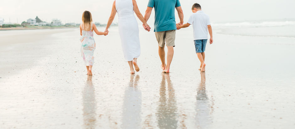 Sunset Family Photos at Vilano Beach | Florida Photographer