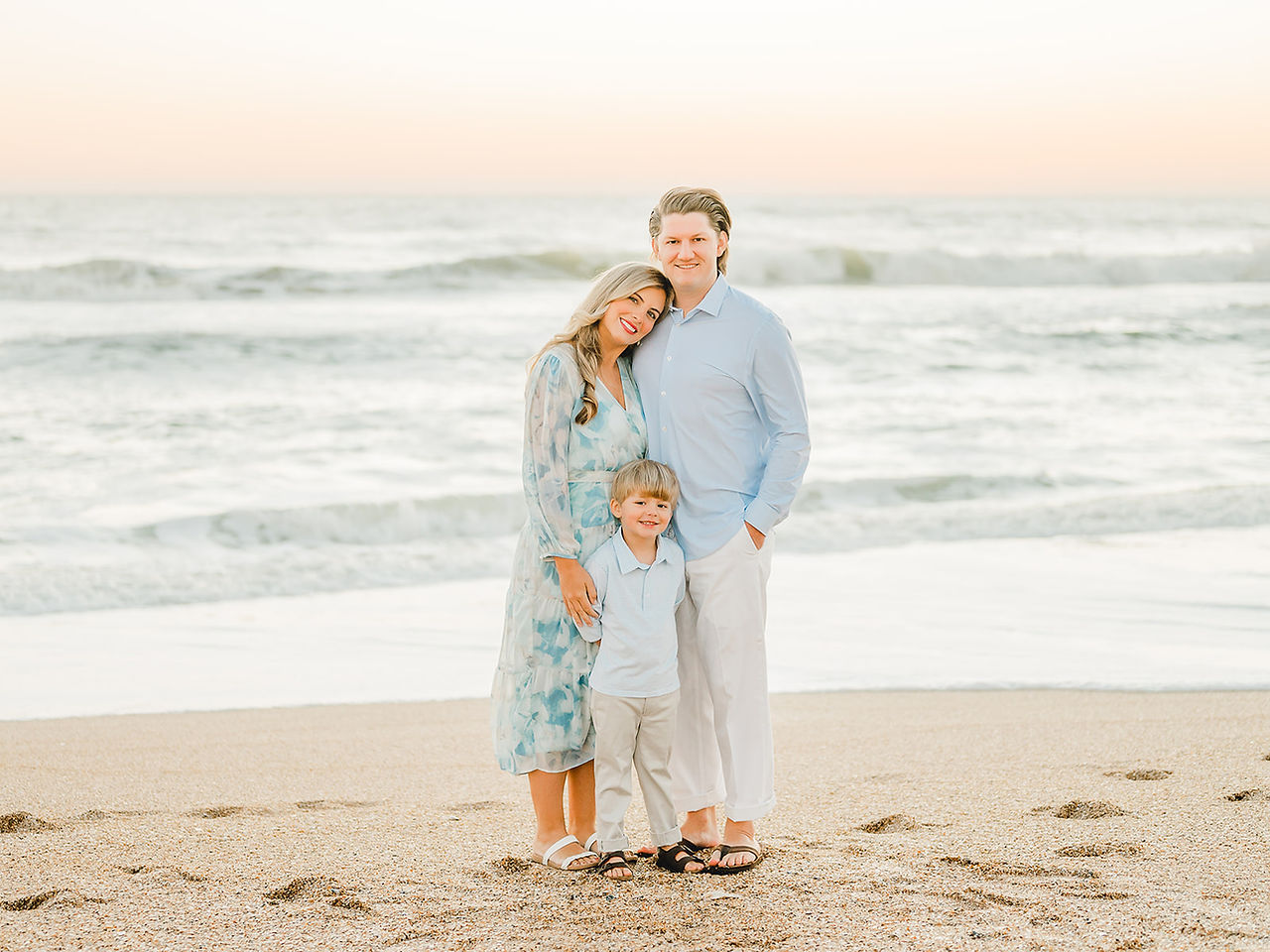 sunrise family photo session at the beach | Ponte Vedra, Jacksonville Beach Florida