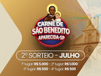 Sorteio de JULHO - Carnê de São Benedito 2027